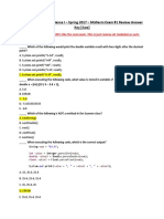 CSE 114 Exam 1 Review Answer Key