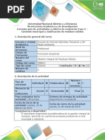 Guía de Actividades y Rúbrica de Evaluación - Fase 2 - Contexto Municipal y Clasificación de Residuos Sólidos