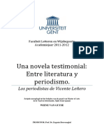 Weine Van Gayuse - Entre Periodismo y Literatura Los Periodistas Leñero PDF