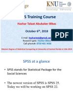 SPSS Training Course: Hazhar Talaat Abubaker Blbas