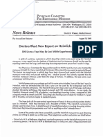 Physicians Committee For Responsible Medicine (PCRM) Press Releases and Article Promoting The Heimlich Maneuver For Near-Drowning Rescue, A Fraudulent Potentially-Lethal Treatment