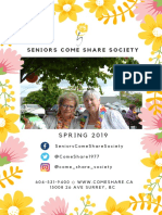 Seniors Come Share Society: SPRING 2019