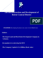 The Reconstruction and Development of Beirut Central District