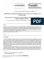 Application of Highwall Mining System To Recover Residual Coal in End-Walls