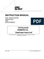 Instruction Manual: Dosing Pump Primeroyal Diaphragm Liquid End