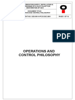 Operating & Control Philosophy
