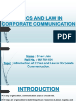 Ethics and Law in Corporate Communication