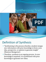 Synthesizing Texts