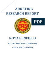 Marketing Research Report: BY-PRIYANKA SHAHI (18609033) VARUN JAIN (18609012)