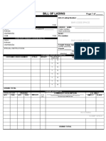 Bill of Lading: Bar Code Space