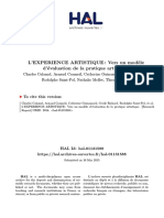 L'EXPERIENCE ARTISTIQUE - Vers Un Modèle D'évaluation de La Pratique Artistique PDF