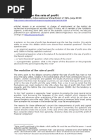 The Debate On The Rate of Profit: Michel Husson, International Viewpoint N°426, July 2010