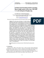 Application of Problem Based Learning Model To Learning Outcomes of Student in Light Matter in The Class VIII SMP Negeri 1 Ledo Kabupaten Bengkayang