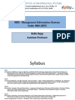 MIS - Management Information Systems: Code: BBA