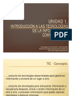 Unidad 1. Introducción A Las Tecnologías de La Información y Comunicación.