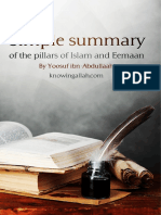 Simple Summary of The Pillars Islam and Eemaan