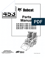 Bobcat 453 Skid Steer Loader Parts Catalogue Manual SN 515011001 and Above PDF