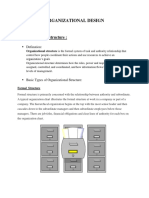 Organizational Design: Organization Structure