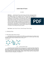 Latent Heat of Fusion: Abstract