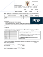 Evaluación Unidad POESÍA POPULAR 7mo Forma B