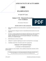 Institute and Faculty of Actuaries: Subject CT8 - Financial Economics Core Technical