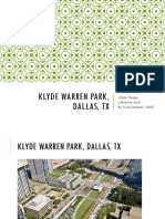 Klyde Warren Park, Dallas, TX: Urban Design Literature Study by Suren Mahant 10008