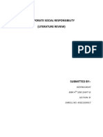 Corporate Social Responsibility (Literature Review)