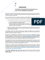 Comunicado Actualizacion Cadena Funcional y Vinculacion Indicadores