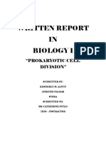 Written Report IN Biology 1: "Prokaryotic Cell Division"