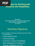 Strategies For Working With Students With Disabilities