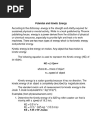 Potential and Kinetic Energy