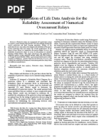 Application of Life Data Analysis For The Reliability Assessment of Numerical Overcurrent Relays