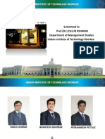 Submitted To Prof (DR.) Zillur Rehman Department of Management Studies Indian Institute of Technology Roorkee