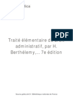 BERTHELEMYTraité Élémentaire de Droit Administratif (... ) Berthélemy Henry bpt6k6481159n PDF