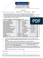 Course Selection Form Mechanical Fall 2010