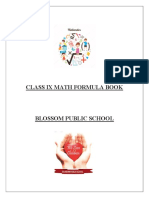 Class Ix Math Formula Book