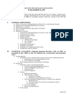 Taxation LAW: I. General Principles