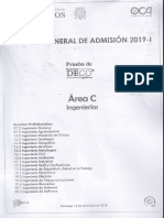 Examen de Admisión UNMSM 2019 - I (Área C) PDF