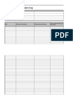 Equipment Maintenance Log: Name of Equipment Label: Serial Number: Manufacturer