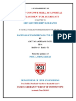 Use of Coconut Shell As A Partial Replacement For Aggregate: Shivaji University Kolhapur