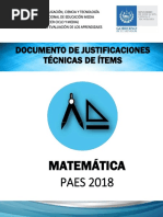 Documento de Justificación Matemática 2018