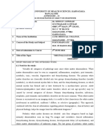 Proforma For Registration of Subject For Dissertation: TH RD