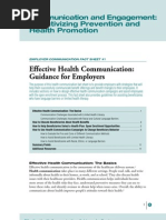 Effective Health Communication: Guidance For Employers