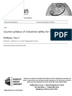Course Syllabus of Industrial Safety For Management.: Mcmahan, Paul T
