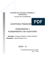 Planeamiento de Auditoria (Agroindustrias San Jacinto S.a.a.)