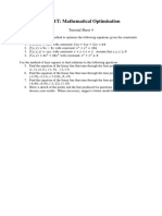 EG551T: Mathematical Optimisation: Tutorial Sheet 4