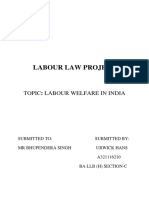 Labour Law Project: Topic: Labour Welfare in India