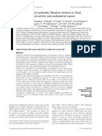 Reproducibility of Systematic Literature Reviews On Food Nutritional and Physical Activity and Endometrial Cancer