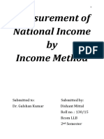 Measurement of National Income by Income Method