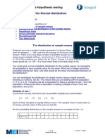 Sample Mean Distribution